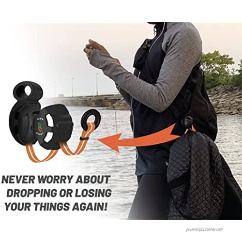 BindBuddy Jacket Carrier Luggage Strap Hands-Free Coat Sweater Garment and Toy Holder for On-the-Go Travel Attaches to Backpacks Messenger Bags Purses and Belt Loops