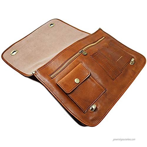 Floto Roma Leather Messenger Bag Briefcase Crossbody
