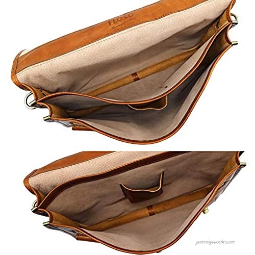 Floto Roma Leather Messenger Bag Briefcase Crossbody