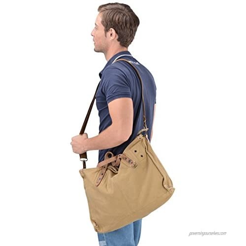 Gootium Unisex Vintage Style Canvas Messenger Bag Cross Body Shoulder Handbags