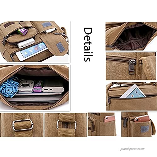 HANDAFA Messenger Bag Practical Satchel Handbag Unisex Single Shoulder Bag