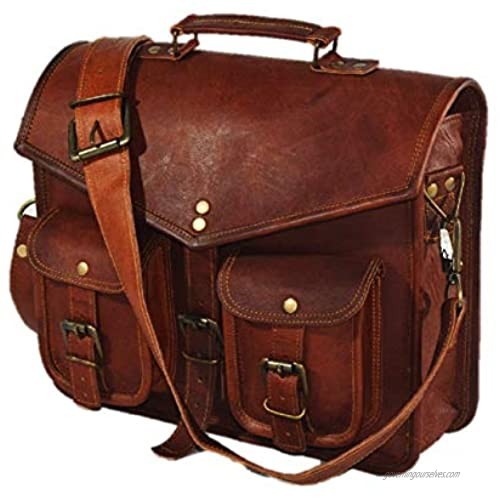 Jony Vintage Leather Messenger Bag Leather I Pad bag handmade Crossbody messenger bags (10x13)