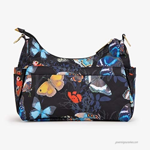 JuJuBe | HoboBe Purse | Travel-Friendly Shoulder Messenger Mommy Bag with Organization Pockets | Social Butterfly