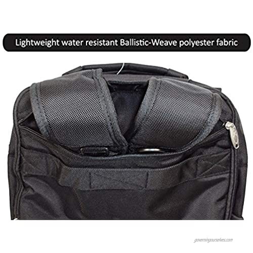 Large Vertical 4-Way Messenger Bag/Backpack - HSU Concepts - Laptop Backpack for 15 14 13 Inch Laptop Water Resistant Lightweight Clean Design Sleek for Travel Business or College - Black