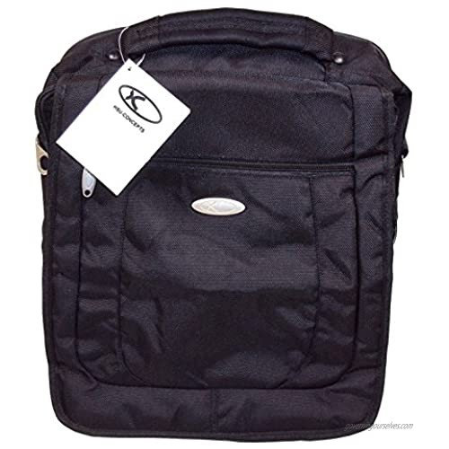 Large Vertical 4-Way Messenger Bag/Backpack - HSU Concepts - Laptop Backpack for 15  14  13 Inch Laptop  Water Resistant  Lightweight  Clean Design  Sleek for Travel  Business or College - Black