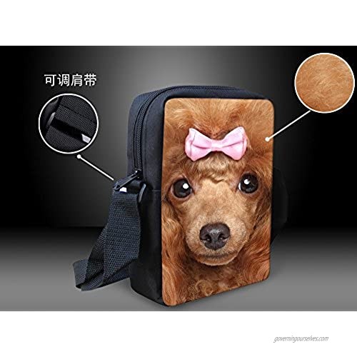 Messenger Bag for Preschool Children's Shoulder Handbags Crossbody Cute Dog Print