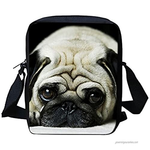 Messenger Bag for Preschool Children's Shoulder Handbags Crossbody Cute Dog Print