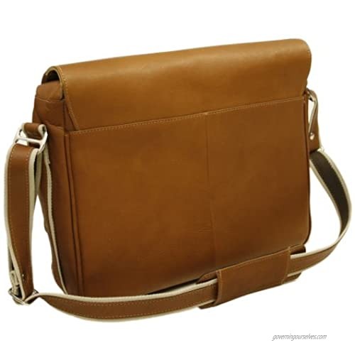 Piel Leather Four-Section Urban Messenger Saddle One Size