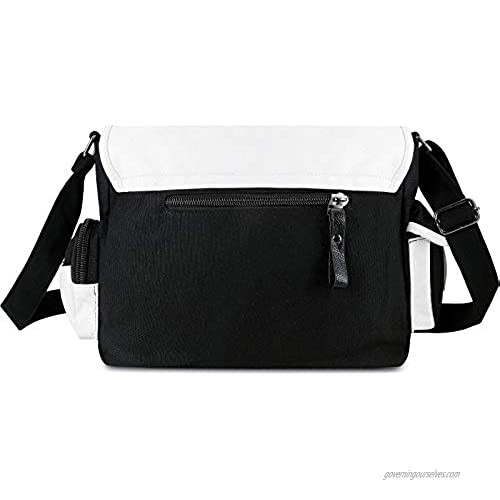 Roffatide Anime Fairy Tail Messenger Bag Crossbody Bag Canvas Shoulder Bag Flap Synthetic Leather Satchel School Bag
