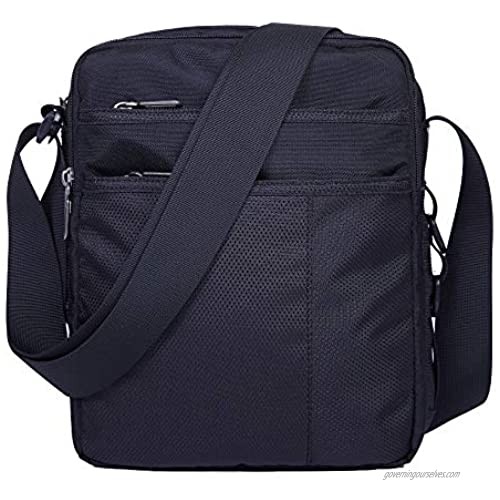 WeLIFA Multi-Pocket Crossbody Bag Nylon Shoulder Package Messenger Pack for Men