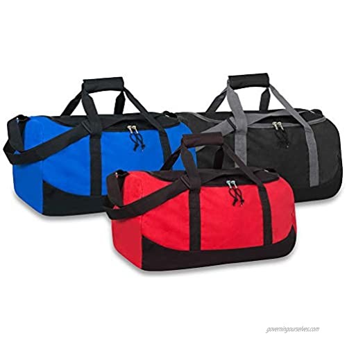 20 Inch 40 Liter Duffel Bag for Men Women Teens – Travel Weekender Overnight Carry-on Shoulder Duffel Tote Bag (Black)