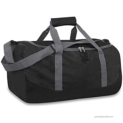 20 Inch  40 Liter Duffel Bag for Men  Women  Teens – Travel Weekender Overnight Carry-on Shoulder Duffel Tote Bag (Black)