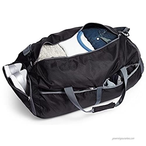 Basics Packable Travel Gym Duffel Bag - 23 Inch Black