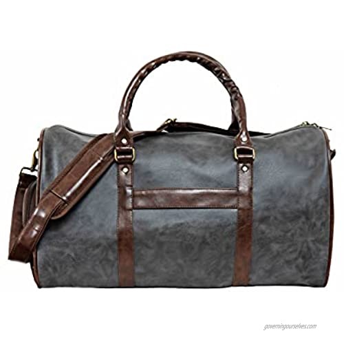 Genuine Leather Travel Weekender Overnight Duffel Bag Gym Sports Tote Duffle Luggage Bags For Men