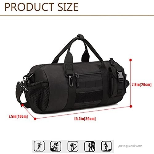 Huntvp Tactical Duffle MOLLE Handbag Gear Military Travel Carry On Shoulder Bag Small Valise