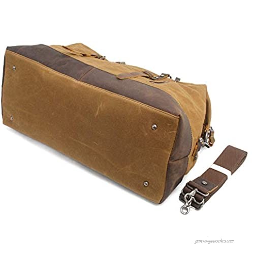 Leather Travel Duffel Bag for men Gym Sports Weekender Luggage Carry on Airplane Leather Bag
