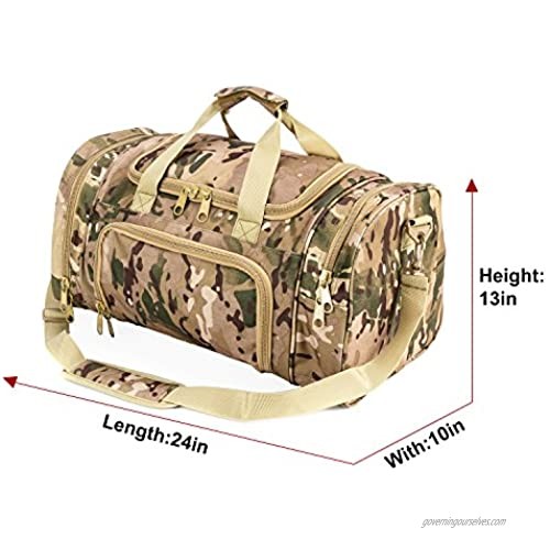 Military Tactical Duffle Bag Gym Travel hiking & trekking Sports Bag with Shoes Compartment