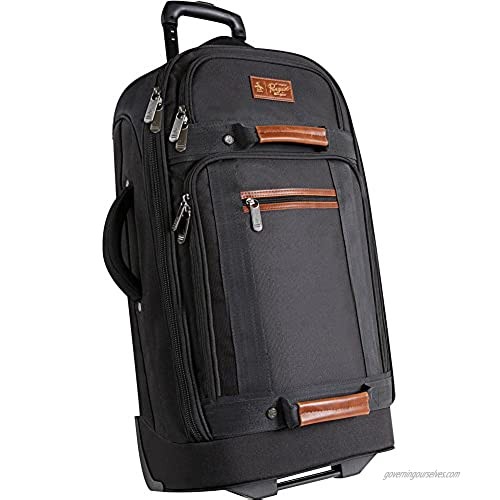 ORIGINAL PENGUIN Luggage 30" Large Rolling Duffel Bag  Black  One Size