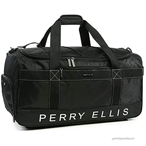 Perry Ellis 22" Weekender Duffel Bag  Black  One Size