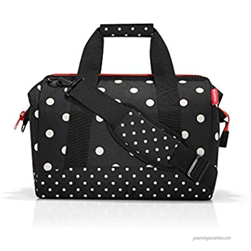 reisenthel Allrounder M Medium Weekender Bag Versatile 6-Pocket Padded Duffel Mixed Dots