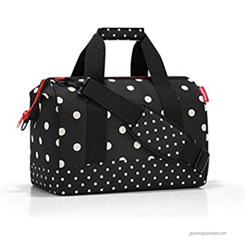 reisenthel Allrounder M Medium Weekender Bag  Versatile 6-Pocket Padded Duffel  Mixed Dots