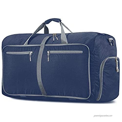 Takusun 80 L Large Travel Duffle Bag with Shoes Compartment Foldable Luggage Bag Water-proof Gym Workout Bag Lightweight Weekender Tote for Travel Sports