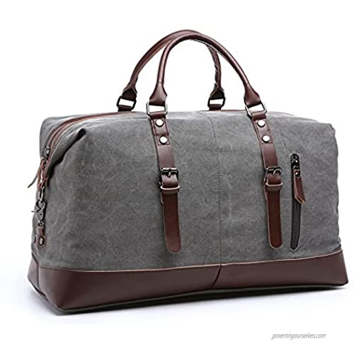 Travel Duffel Bag 22 Weekender Over Night Carry On Bag Sturdy Durable Large Canvas Gym Luggage for Men & Women