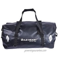 WILD HEART 55L 66L 77L Motorcycle bag Duffel Bag for Travel Motorcycling  Cycling Hiking Camping (100L  Black)
