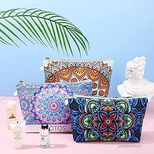 12 Pieces Cosmetic Bag Multipurpose Sublimation Blank DIY Heat Transfer Makeup Bag Iron on Transfer Zipper Canvas Pouch Toiletry Pouch Pencil Bag for Travel DIY Craft School (20 x 14 cm) (18 x 11 cm)