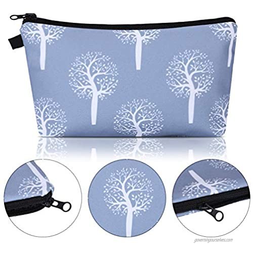 6 Pieces Makeup Bag Toiletry Pouch Waterproof Cosmetic Bag with Mandala Flowers Llama Sloth Unicorn Patterns 6 Styles (Arrows Style)