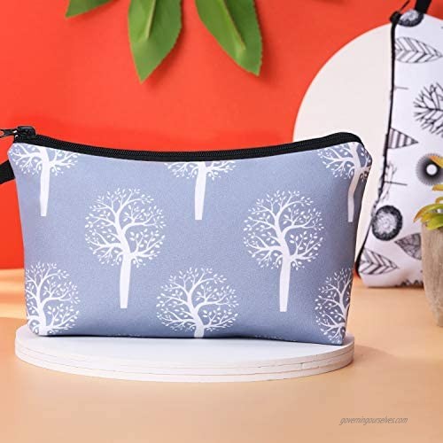 6 Pieces Makeup Bag Toiletry Pouch Waterproof Cosmetic Bag with Mandala Flowers Llama Sloth Unicorn Patterns 6 Styles (Arrows Style)
