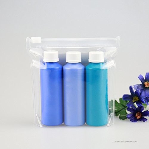 BLUECELL 10 PCS Plastic Small Waterproof EVA Soft Transparent Cosmetic Organizer Bag Pouch with Zipper Closure Travel Toiletry Makeup Bag Item Name