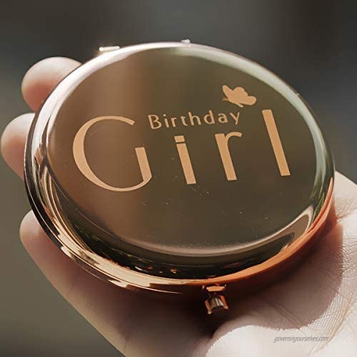 Girl Birthday Gifts Her Birthday Gifts Daughter Gifts-Birthday Girl- Makeup Mirror Rose Gold Birthday Novelty Gifts for Her Women Friends