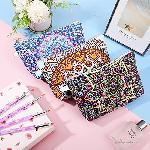 Large Cosmetic Bags Multipurpose Sublimation Blanks Bags DIY Heat Transfer Makeup Bags Toiletry Pouch Iron on Transfer Zipper Canvas Pencil Bag for Multi-Functional School Travel DIY Craft (16 Pieces)