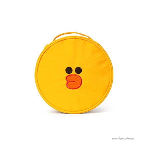 LINE FRIENDS Nylon Collection SALLY Character Toiletry Makeup Cosmetic Bag for Travel Essentials  Small  Yellow