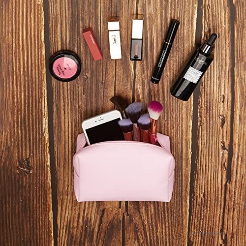 Makeup Bag Pouch Purse Organizer Waterproof Travel Cosmetic Organizer for Women Girl Medium Size (Pink)