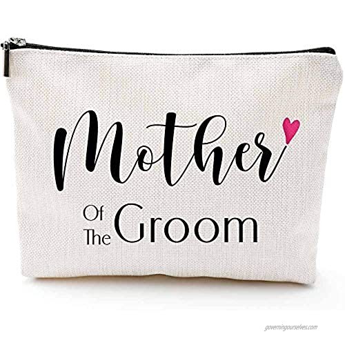 Mother of Bride and Groom 2 Pieces Unique Wedding Favor Gifts For Parents - Engagement Gifts For Mother In Law and Brides Mom-Makeup Bag
