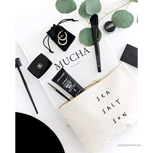 The Cotton & Canvas Co. Summer Beach Pencil Case Cosmetic Case and Travel Pouch for Office and Back to School