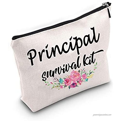 TSOTMO School Principal Gift Assistant Principal Gift Principal survival kit Cosmetic Bags Gift Thank you President Teacher Graduation Gift Principal Retirement Gift (Principal)