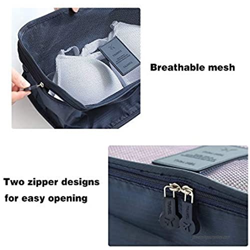6 PCS Travel Organizers Packing Bags Travel Packing Cubes Set for Clothes Shoes Travel Luggage Organizers Storage Bags