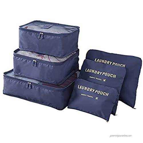 6 PCS Travel Organizers Packing Bags  Travel Packing Cubes Set for Clothes Shoes Travel Luggage Organizers Storage Bags