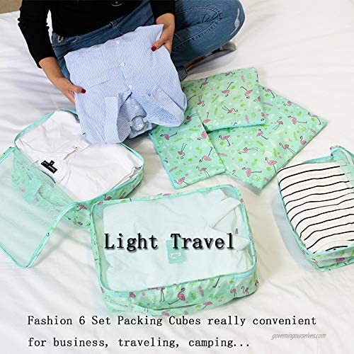 6 Set Packing Cubes Organizer Bags For Travel Accessories Packing Cube Compression Traveling Essential For Luggage Suitcase Travel Cubes - Travel Organizers with Shoe Bag
