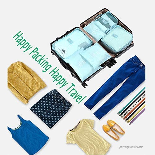 6 Set Packing Cubes Organizer Bags For Travel Accessories Packing Cube Compression Traveling Essential For Luggage Suitcase Travel Cubes - Travel Organizers with Shoe Bag