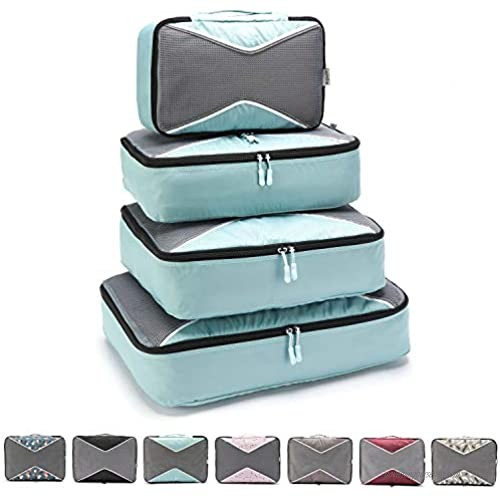 Allfourior Travel Packing Cubes -4/5 Set Compression Package Luggage Organizer