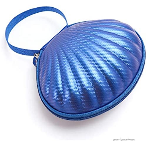 Braiou Hard Shell Travel Case for Self Adhesive Silicone Bra - Portable Underwear Bra Organizer Storage Bag (Small) (Blue)