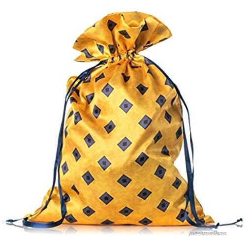 Honey Minx Women's Eva Intimates Drawstring Bag  Lightweight Satin Travel Essential  Keep Clothing from Snagging (Blue Diamond)