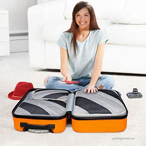 Idefair Packing Cubes 3 Set Travel Luggage Organizers Gray