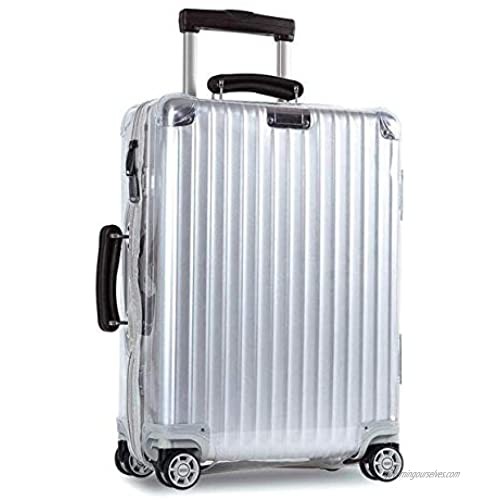 Luggage Skin Protector Clear PVC Transparent Cover for Classic Flight Series (for 971.63.00.4) With Gray Zipper