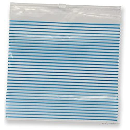 Miamica Dot-Stripe Resealable 12-pc Set 6-Gallon Size/6-quart Size Bags Blue/White One