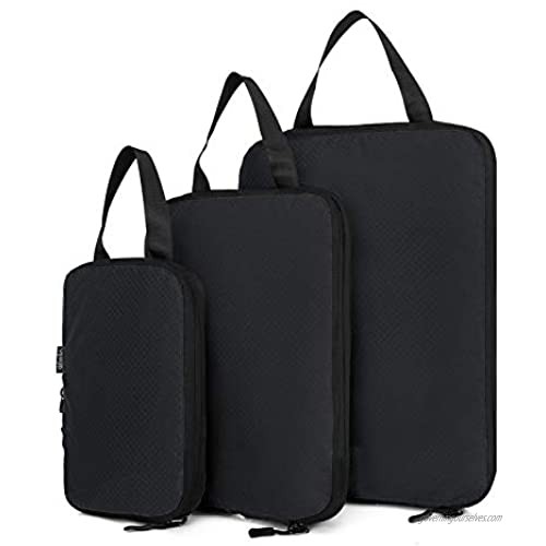 Packaging storage bag  travel packaging  compressed packaging cube  3 expandable storage travel luggage organizer bags(black)